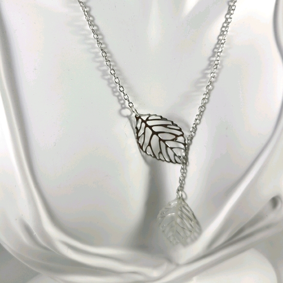 Double Leaf Necklace - Picture 8 of 13